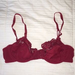 Free People Red Lace Bralette